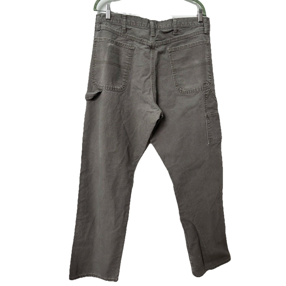 Vintage Rustler Cargo Pants Mens‎ 36 Gray Utility Workwear Canvas Distressed